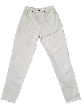 Vintage 90s LEI Riding Wear Jeans Womens 9 White High Rise Mom Jeans Made USA
